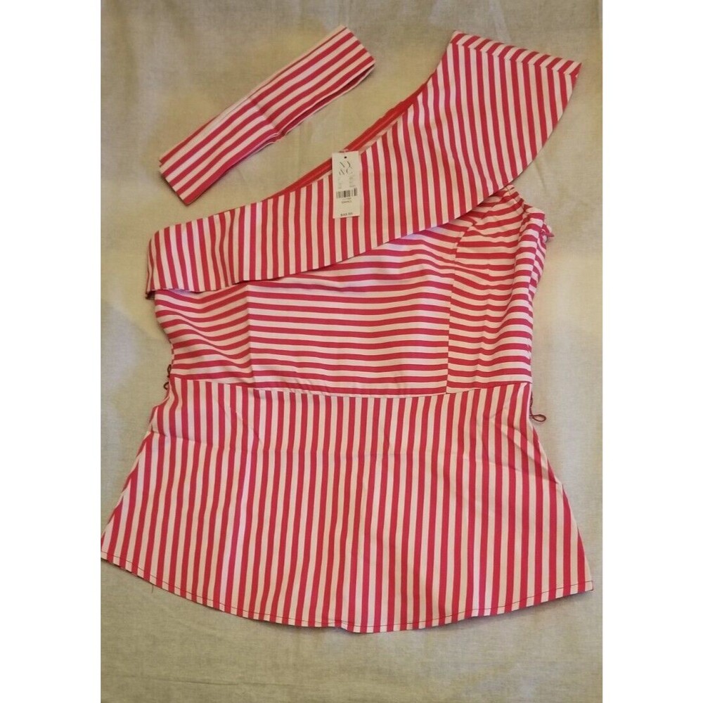 New York & Company One Shoulder Top Small